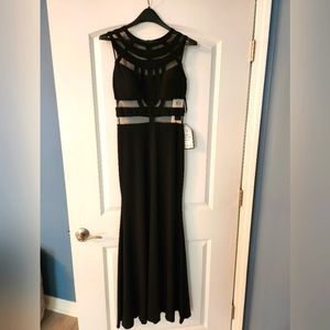 New With Tags. Never Worn.Betsy & Adam Long Black Dress. Size Petite Size 6
